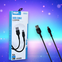 Кабель USB MRM MR95m USB-Micro, длина 1000мм, ток 5А, черный / Высокая мощность и надежность для ежедневного использования