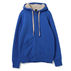 Толстовка унисекс на молнии Sherpa 280, ярко-синяя, XXS–XXL