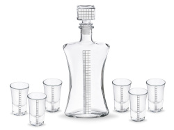 Набор для водки «Матрица», Цвет прозрачный/серебристый