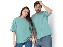 Футболка оверсайз «Beta.01» унисекс, Размер XL-2XL, Цвет пыльный бирюзовый