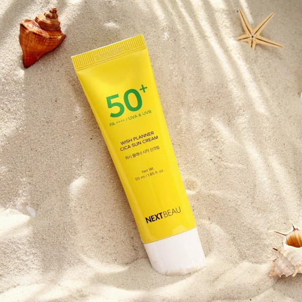 Успокаивающий и освежающий солнцезащитный крем для лица SPF 50+ / PA++++, 55мл, NEXTBEAU