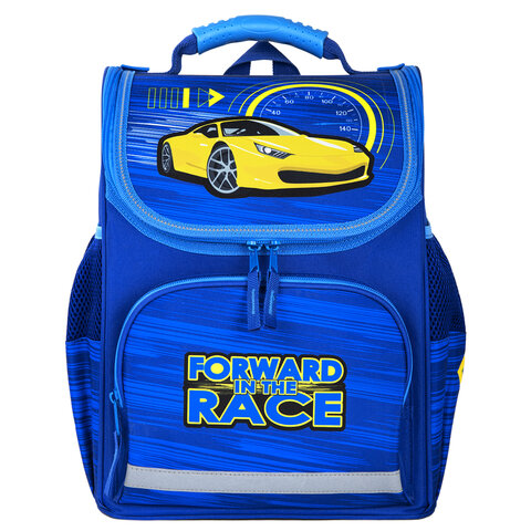 Ранец ПИФАГОР BASIC, с эргономичной спинкой, "Racing car", 35х28х18 см, 270689