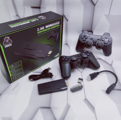Беспроводная игровая приставка (консоль) Lite Green (2,4G 4K HD ТВ, 2 джойстика) 4500 встроенных игр