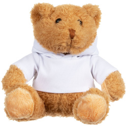 Мягкая игрушка «Мишка Cuddleton» в белом худи, 14х17 см