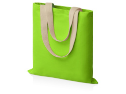 Сумка для шопинга «Steady» хлопковая с парусиновыми ручками, 260 г/м2, Цвет зеленое яблоко