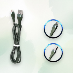 Кабель MRM MR81m USB Type-A - Micro, длина 1000мм, зеленый / Прочность и компактность для современных устройств