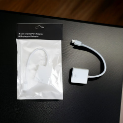 Адаптер H32 Mini DisplayPort (M) - VGA (F), белый / Переходник для подключения Mini DisplayPort к VGA