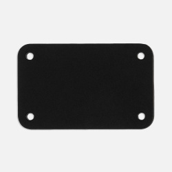 Лейбл из ПВХ Kreta, S, черный, 2,5х4х0,2 см