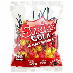 Карамель на палочке STRIKE "COLA на максималках", 565 г, КВК399