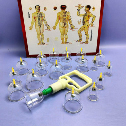 Набор вакуумных массажных антицеллюлитных банок DYKL KL-A32 для массажа лица, спины и суставов (32 банки)