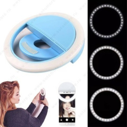 Кольцо для селфи (лампа подсветка) Selfie Ring Light RK-12, USB, 3 свет.режима