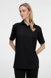 Рубашка поло унисекс Senti, черная, XS–4XL