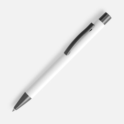 Ручка шариковая Atento Soft Touch, белая, 13,5х0,9 см