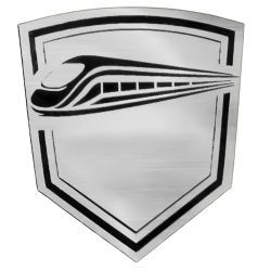 Шильд-наклейка поезд, серебро