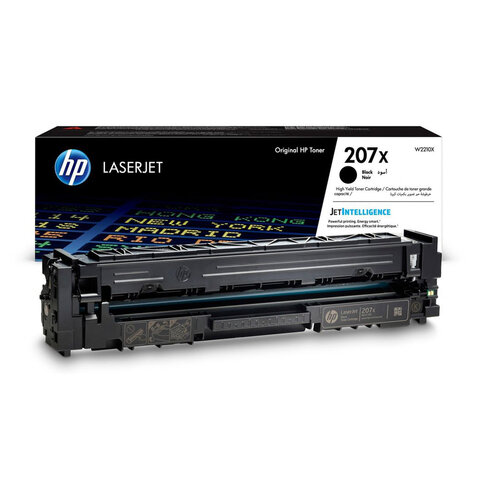 Картридж лазерный HP (W2210X) Color LJ M282/M283/M255, №207X, черный, оригинальный, ресурс 3150 страниц