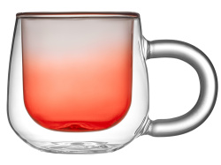 Кружка с двойными стенками и градиентом «Fog», Цвет красный