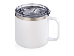 Стальная кружка с двойными стенками «Alaska», Цвет белый