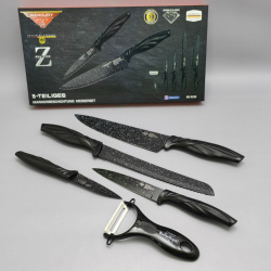 Набор кухонных ножей из нержавеющей стали 5 предметов Mercury Z pro-line MC-9269/ Подарочная упаковка