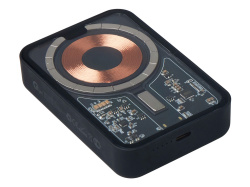 Беспроводной магнитный внешний аккумулятор с QC\PD «MagnifIQ», 10000 мАч, 15 Вт, Цвет черный