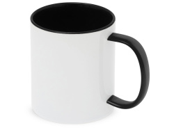 Керамическая кружка со стеклянной ручкой для сублимации «Charm», Цвет белый, черный