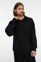 Свитшот оверсайз унисекс S6, черный, XS–XXL