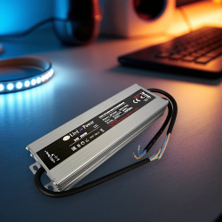 Блок питания для светодиодной ленты IP67 Slim MR-24250, 24V, 10.4A, 250W, водонепроницаемый, серый