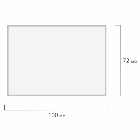 Этикетка ТермоЭко (100х72 мм), 500 этикеток в ролике, прозрачная подложка из пленки, светостойкость до 2 месяцев, 114524, 54217