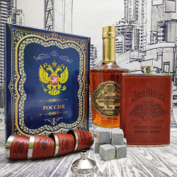 Подарочный набор Jim Beam (фляжка 250мл., воронка, 4 рюмки)