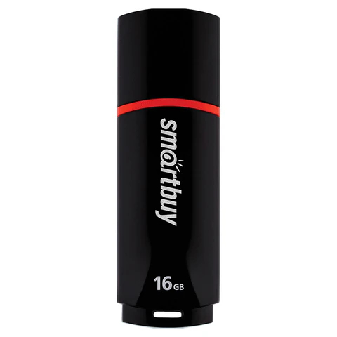 Флеш-диск 16 GB, SMARTBUY Crown, USB 2.0, черный, SB16GBCRW-K