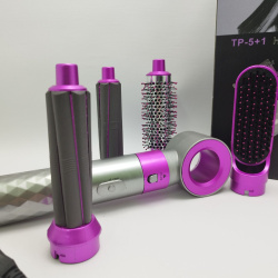 Стайлер для волос с пятью насадками Гранд 5в1 Hot Air Styler / Профессиональный фен - плойка / Набор 5в1