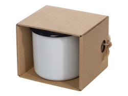 Кружка эмалированная в коробке «Retro», Цвет белый