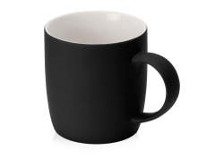 Кружка с покрытием soft-touch «Dalgona», Цвет черный