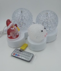 Диско – шар музыкальный Led Christmas Light (USB) с пультом и флешкой. "Дед Мороз", "Свинка"