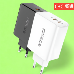 Сетевое зарядное устройство GaN45 C-C 45W / Мощное, универсальное и быстрое