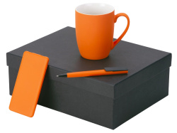 Подарочный набор «COLOR IT» c кружкой, ручкой и повербанком, Размер 5000 mAh, Цвет оранжевый