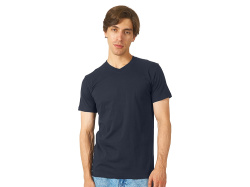 Футболка "Heavy Super Club" мужская с V-образным вырезом, Размер S, Цвет темно-синий