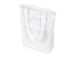 Сумка на молнии «Zipper» из хлопка 280 г/м2, Цвет белый