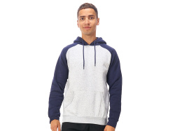 Толстовка с капюшоном «Dublin» мужская, Размер S, Цвет темно-синий/серый меланж