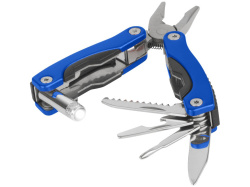 Мультитул «Amass» со светодиодным фонариком, Цвет синий/черный