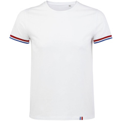 Футболка мужская Rainbow Men, белая с ярко-синим, S–4XL