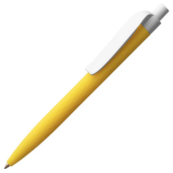 Ручка шариковая Prodir QS01 PMP-P, желтая с белым, 14х1 см