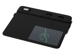 Многофункциональный коврик для мыши «Multi Pad» с беспроводной зарядкой и LCD экраном, 10 Вт, Цвет черный