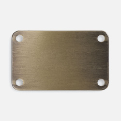 Шильдик металлический Furo, бронзовый, 2,5x4 см