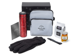 Подарочный набор «Re:m. Step»  с термосом, перчатками и сумкой, Цвет красный