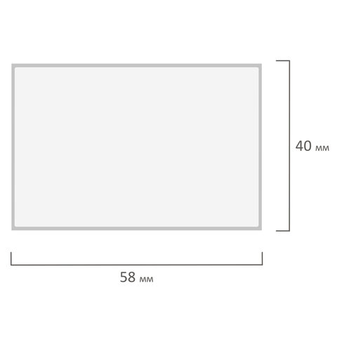Этикетка ТермоТоп (58х40 мм), 700 этикеток в ролике, прозрачная подложка из пленки, светостойкость до 12 месяцев, 114498, 54233