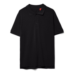 Рубашка поло мужская Adam, черная, S–XXL