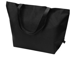 Сумка Reviver с донной складкой из нетканого переработанного материала RPET, Цвет черный