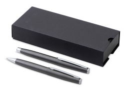 Подарочный набор ручек «Roosevelt»: шариковая и роллер, Цвет оружейная сталь