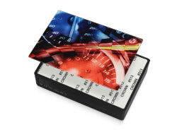 Портативная колонка «Concept» с закаленным стеклом, Цвет черный