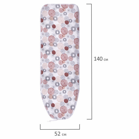 Чехол для гладильной доски УНИВЕРСАЛЬНЫЙ, 140х52 см, БОЛЬШОЙ, цвет ассорти, Тефлон, DOGRULAR, UAB54003